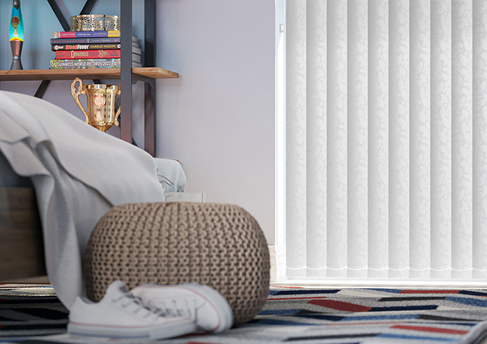 Jasmine (Blackout), Lily White - Vertical Blind - Image 5